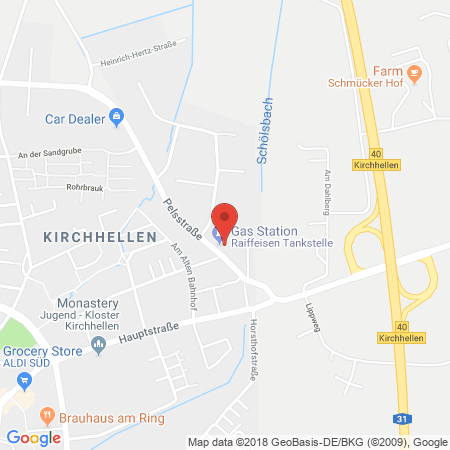 Position der Autogas-Tankstelle: Agri V Raiffeisen Eg, Geschäftsstelle Kirchhellen in 46244, Kirchhellen