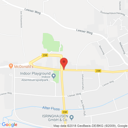 Position der Autogas-Tankstelle: JET Tankstelle in 32657, Lemgo