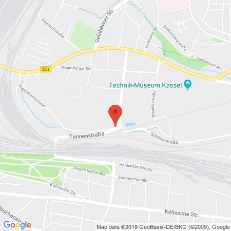 Position der Autogas-Tankstelle: TTK-Autax GmbH in 34127, Kassel