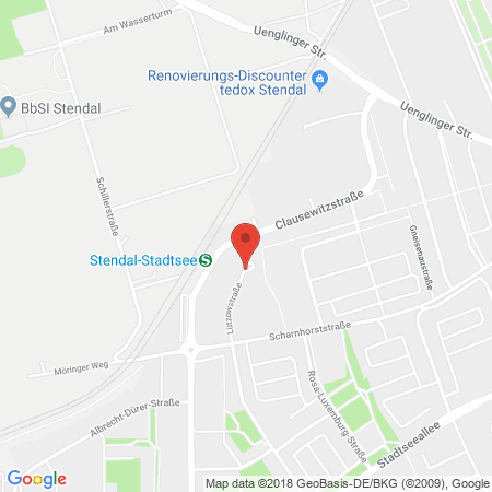 Position der Autogas-Tankstelle: Sprinttankstelle (Rheingas) in 39576, Stendal