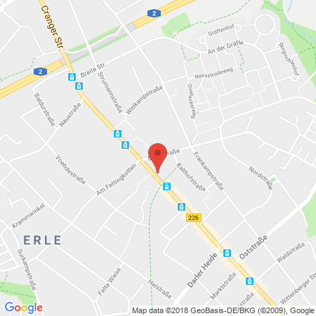 Position der Autogas-Tankstelle: Aral Tankstelle in 45891, Gelsenkirchen