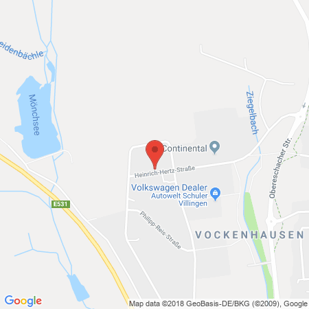 Position der Autogas-Tankstelle: Riegger Tankpunkt Vockenhausen in 78052, Vs-villingen