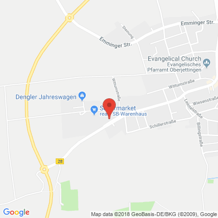 Position der Autogas-Tankstelle: Supermarkt-tankstelle Am Real,- Markt Jettingen Heilbergstr. 3 in 71131, Jettingen