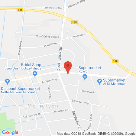 Position der Autogas-Tankstelle: Tankstelle Strauß Gbr in 38536, Meinersen