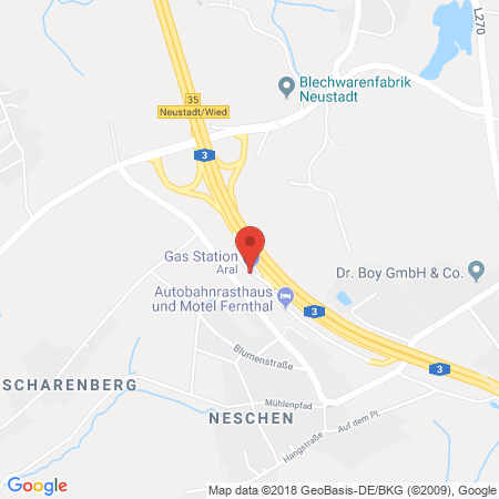 Standort der Tankstelle: Aral Tankstelle, Bat Fernthal West in 53577, Neustadt