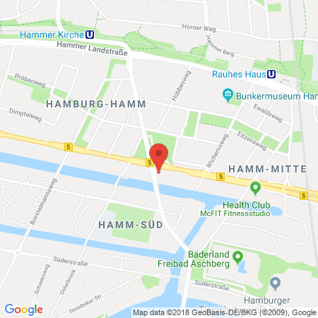 Position der Autogas-Tankstelle: Shell Tankstelle in 20537, Hamburg