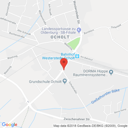 Position der Autogas-Tankstelle: Wiro Tankcenter in 26655, Westerstede-ocholt