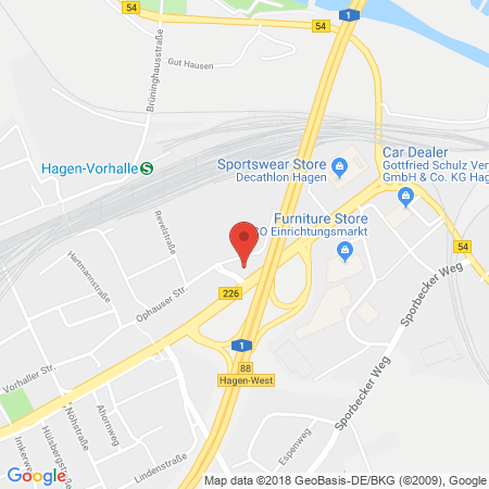Position der Autogas-Tankstelle: Total Hagen in 58089, Hagen
