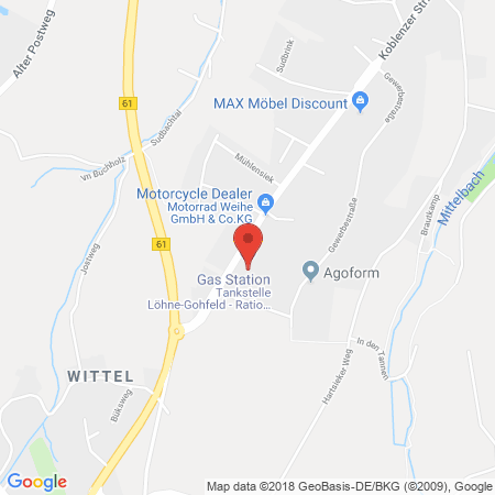 Position der Autogas-Tankstelle: Ratio Löhne - Gohfeld in 32584, Löhne