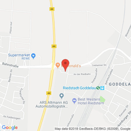 Position der Autogas-Tankstelle: Total Riedstadt-goddelau in 64560, Riedstadt-goddelau