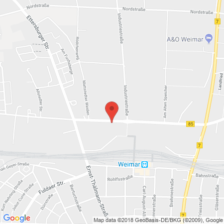Position der Autogas-Tankstelle: Star Tankstelle in 99427, Weimar