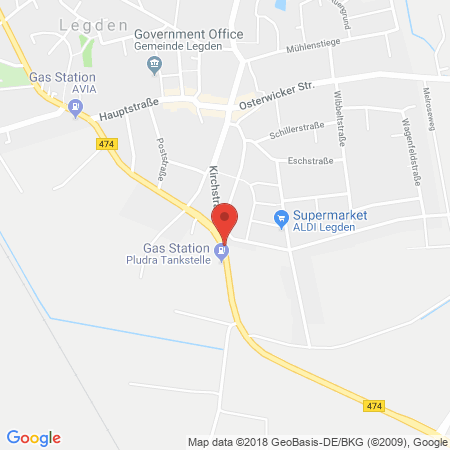 Position der Autogas-Tankstelle: Pludra Tankstelle Legden in 48739, Legden