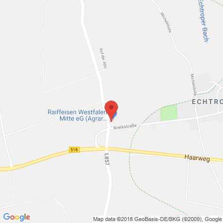 Position der Autogas-Tankstelle: Raiffeisen Westfalen Mitte Eg in 59519, Möhnesee-echtrop