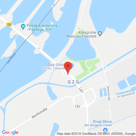Standort der Tankstelle: TotalEnergies Tankstelle in 77866, Rheinau-Freistett