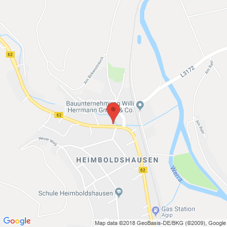 Position der Autogas-Tankstelle: Hth Hugo Tankstellenbetrieb Hohenroda in 36269, Philippstal
