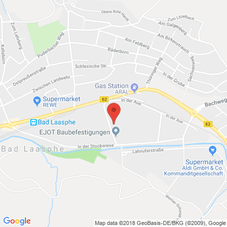 Position der Autogas-Tankstelle: Raiffeisen Tankstelle Bad Laasphe in 57334, Bad Laasphe