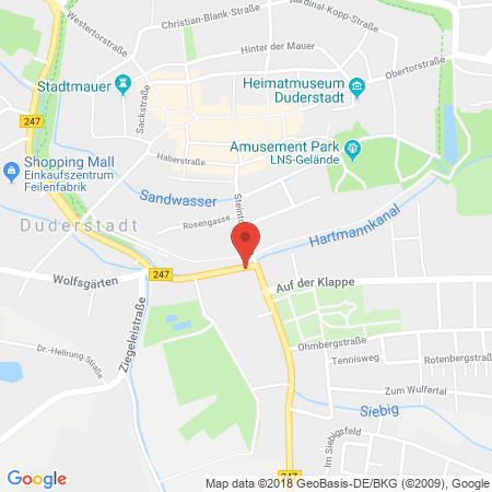 Position der Autogas-Tankstelle: Star Tankstelle in 37115, Duderstadt