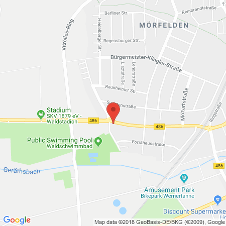 Position der Autogas-Tankstelle: Elan Moerfelden-walldorf in 64546, Moerfelden-walldorf