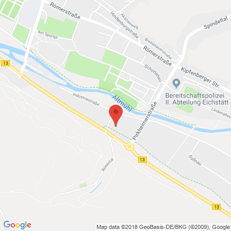 Position der Autogas-Tankstelle: E-center Tankstelle in 85072, Eichstätt