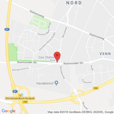 Standort der Tankstelle: Shell Tankstelle in 41068, Moenchengladbach