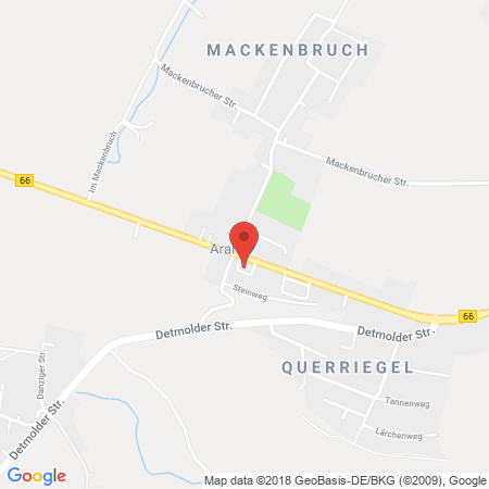 Standort der Tankstelle: ARAL Tankstelle in 33813, Oerlinghausen