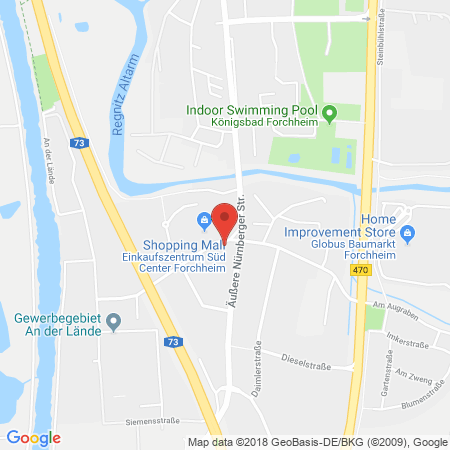 Position der Autogas-Tankstelle: Agip Tankstelle in 91301, Forchheim