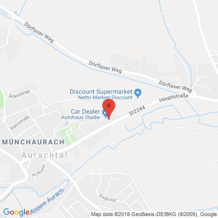 Position der Autogas-Tankstelle: Autohaus Stadie Gmbh in 91086, Aurachtal