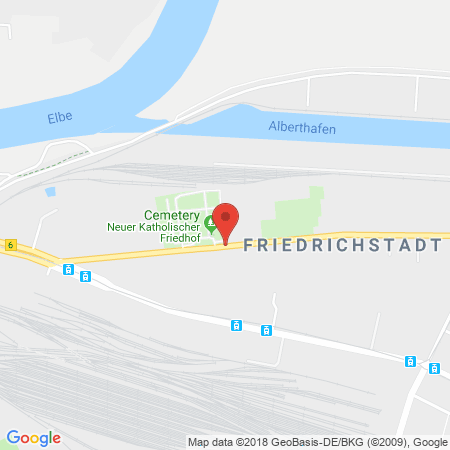 Position der Autogas-Tankstelle: Auto Komplett Service in 01067, Dresden-Friedrichstadt