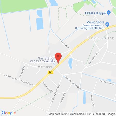 Position der Autogas-Tankstelle: Classic Hagenburg in 31558, Hagenburg