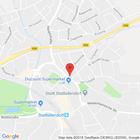 Position der Autogas-Tankstelle: Esso Tankstelle in 35260, Stadtallendorf