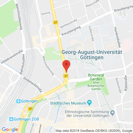Position der Autogas-Tankstelle: Esso Tankstelle in 37073, Goettingen