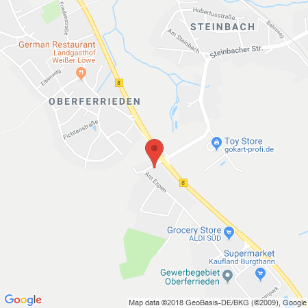 Standort der Autogas Tankstelle: Autogas und Waschzentrum Am Espen in 90559, Burgthann/Oberferreiden