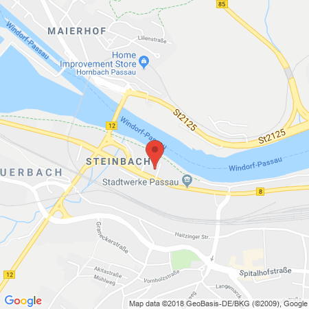 Position der Autogas-Tankstelle: Shell Tankstelle in 94036, Passau