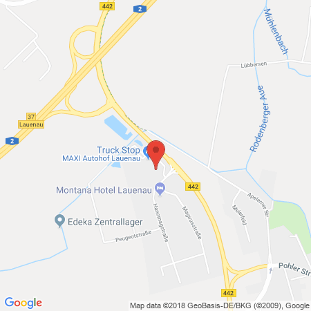 Position der Autogas-Tankstelle: Esso Tankstelle in 31867, Lauenau