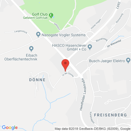 Position der Autogas-Tankstelle: Tankstelle Dönne in 58513, Lüdenscheid