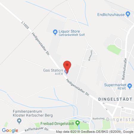 Standort der Tankstelle: AVEX Tankstelle in 37351, Dingelstädt