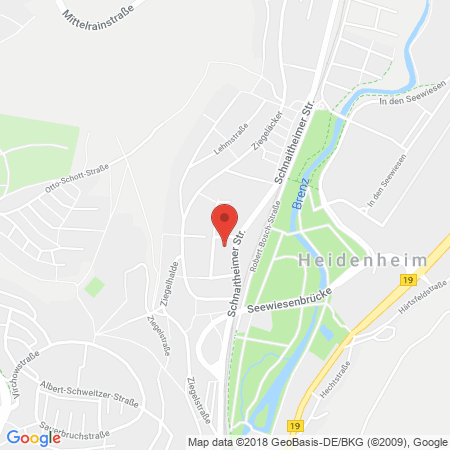 Position der Autogas-Tankstelle: Ld Tankstelle Heidenheim in 89520, Heidenheim