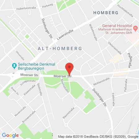 Position der Autogas-Tankstelle: Shell Tankstelle in 47198, Duisburg