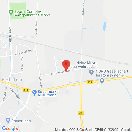 Position der Autogas-Tankstelle: ReGas - Reiter Gashandel in 49453, Rehden