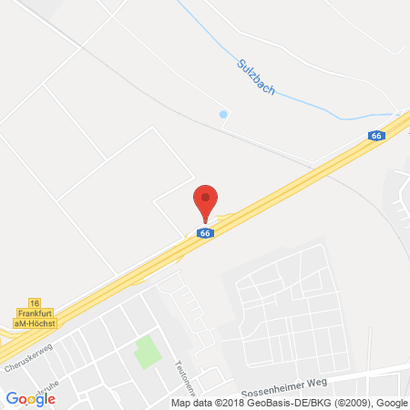 Position der Autogas-Tankstelle: Aral Tankstelle in 65929, Frankfurt