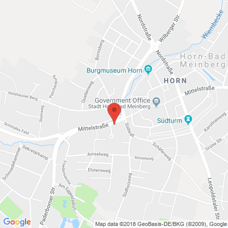 Standort der Tankstelle: Markant Tankstelle in 32805, Horn-Bad Meinberg