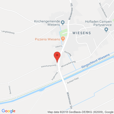 Standort der Tankstelle: Raiffeisen Tankstelle in 26605, Wiesens