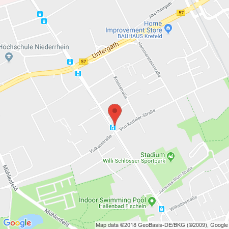 Position der Autogas-Tankstelle: Aral Tankstelle in 47807, Krefeld