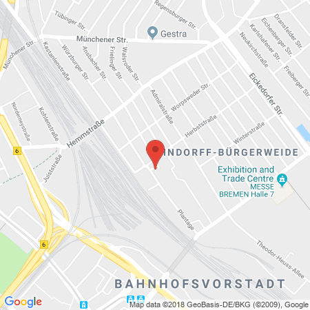Position der Autogas-Tankstelle: Bmö Tankstelle Hötzer in 28215, Bremen