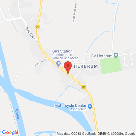 Standort der Autogas Tankstelle: Günther John tanken & mehr in 26871, Herbrum
