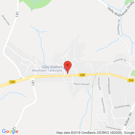 Position der Autogas-Tankstelle: Thomas Vogeler in 42477, Radevormwald