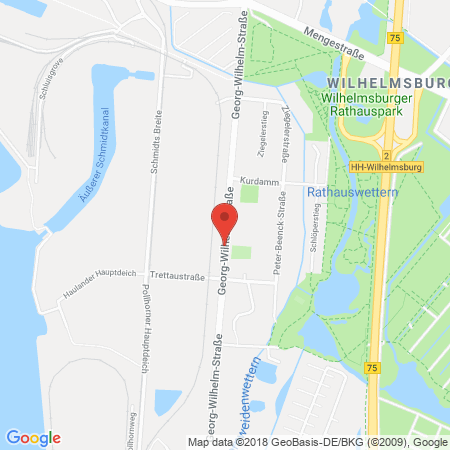 Position der Autogas-Tankstelle: Peter Wild in 21107, Hamburg