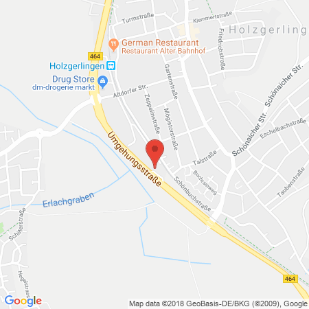 Position der Autogas-Tankstelle: JET Tankstelle in 71088, Holzgerlingen