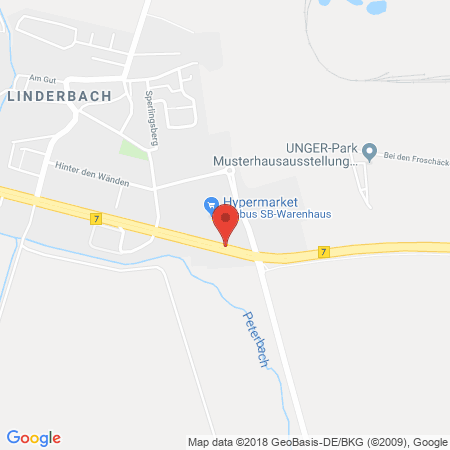 Position der Autogas-Tankstelle: Globus Handelshof Gmbh Und Co. Kg Betriebsstaette Erfurt-linderbach in 99198, Erfurt-linderbach