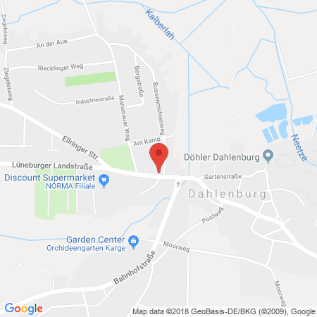 Position der Autogas-Tankstelle: Tankautomat Dahlenburg in 21368, Dahlenburg